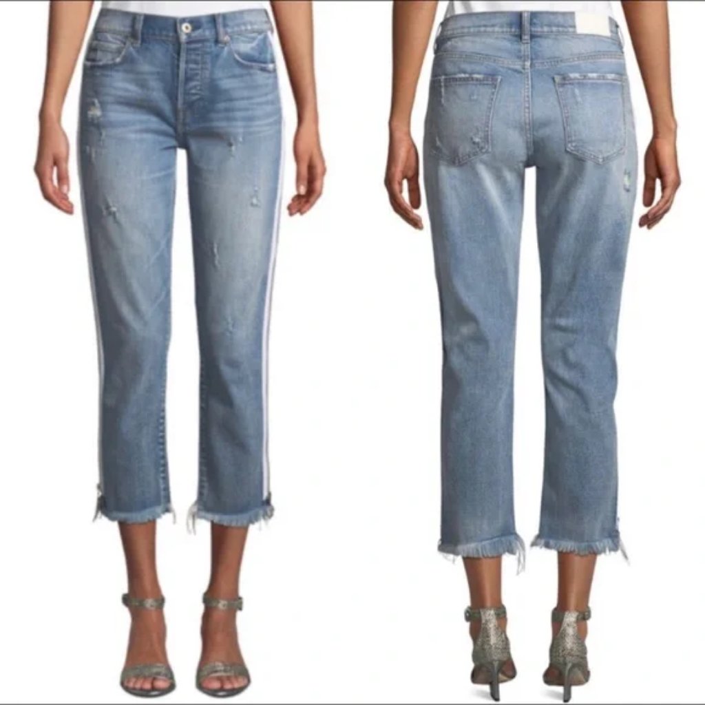 Pistola Charlie High Rise Straight Leg With Side Zipper, Size 25